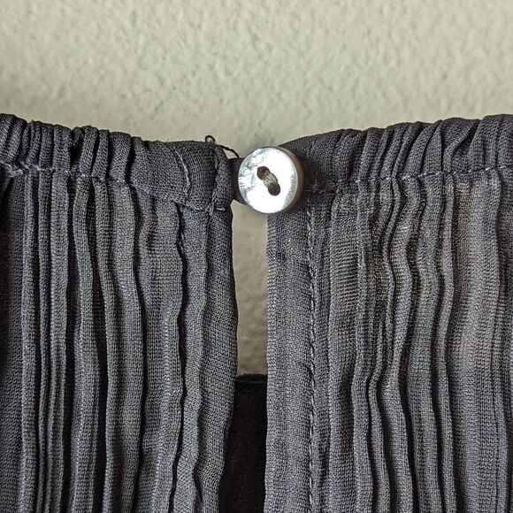 Madewell Black Plissé Pleated Mini Dress NWT Size 12 Little Black‎ Dress Party - Picture 10 of 16